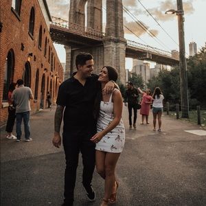 White Floral Forever 21 Bodycon Dress